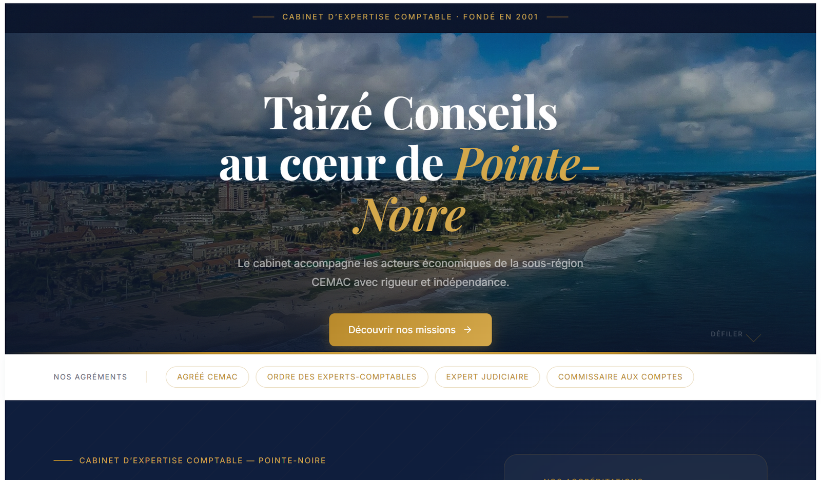 Aperçu — refonte du site d'un cabinet d'expertise comptable
